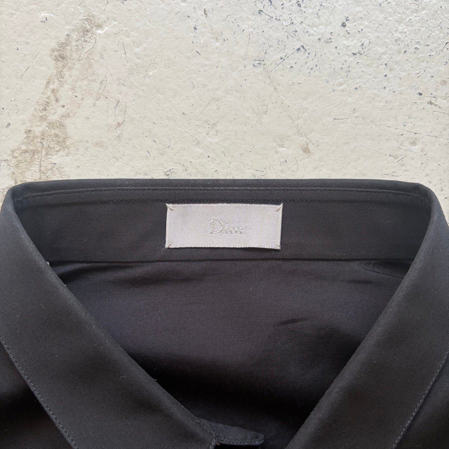 Dior Homme FW09 Thin Collar Black Bee Button Up (38)