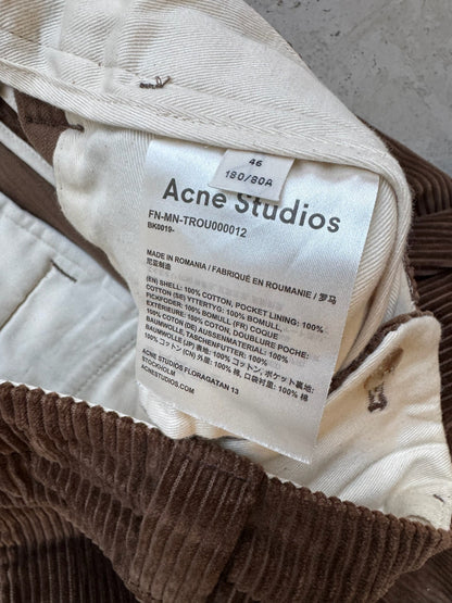 Acne Studios Brown Corduroy Trousers (46)