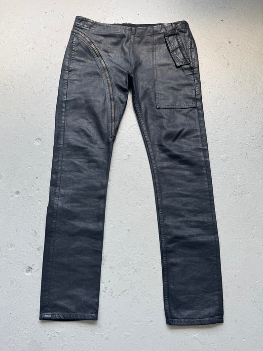 Rick Owens DRKSHDW SS16 Waxed Aircut Denim (L)