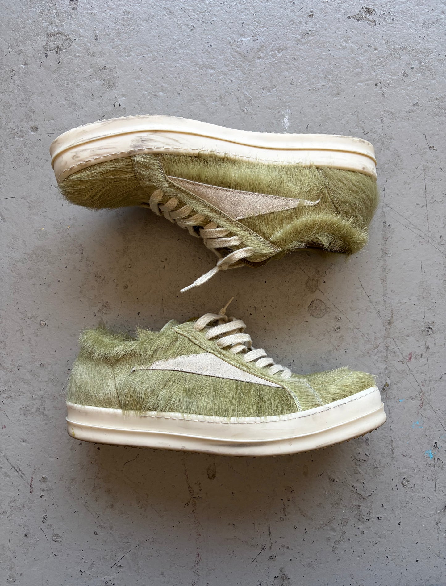 Rick Owens Dirty Acid Ponyhair Vans (44.5)