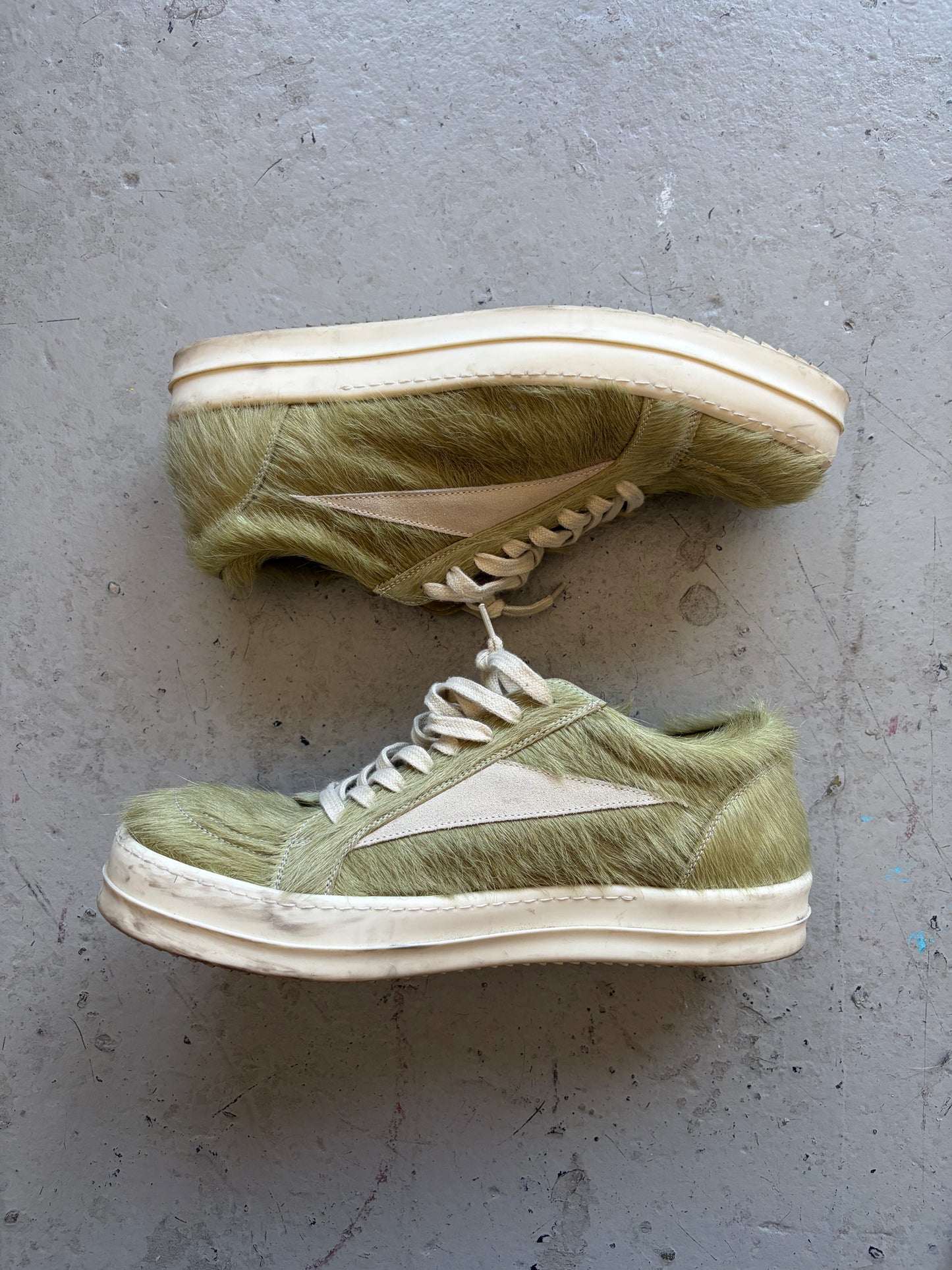 Rick Owens Dirty Acid Ponyhair Vans (44.5)