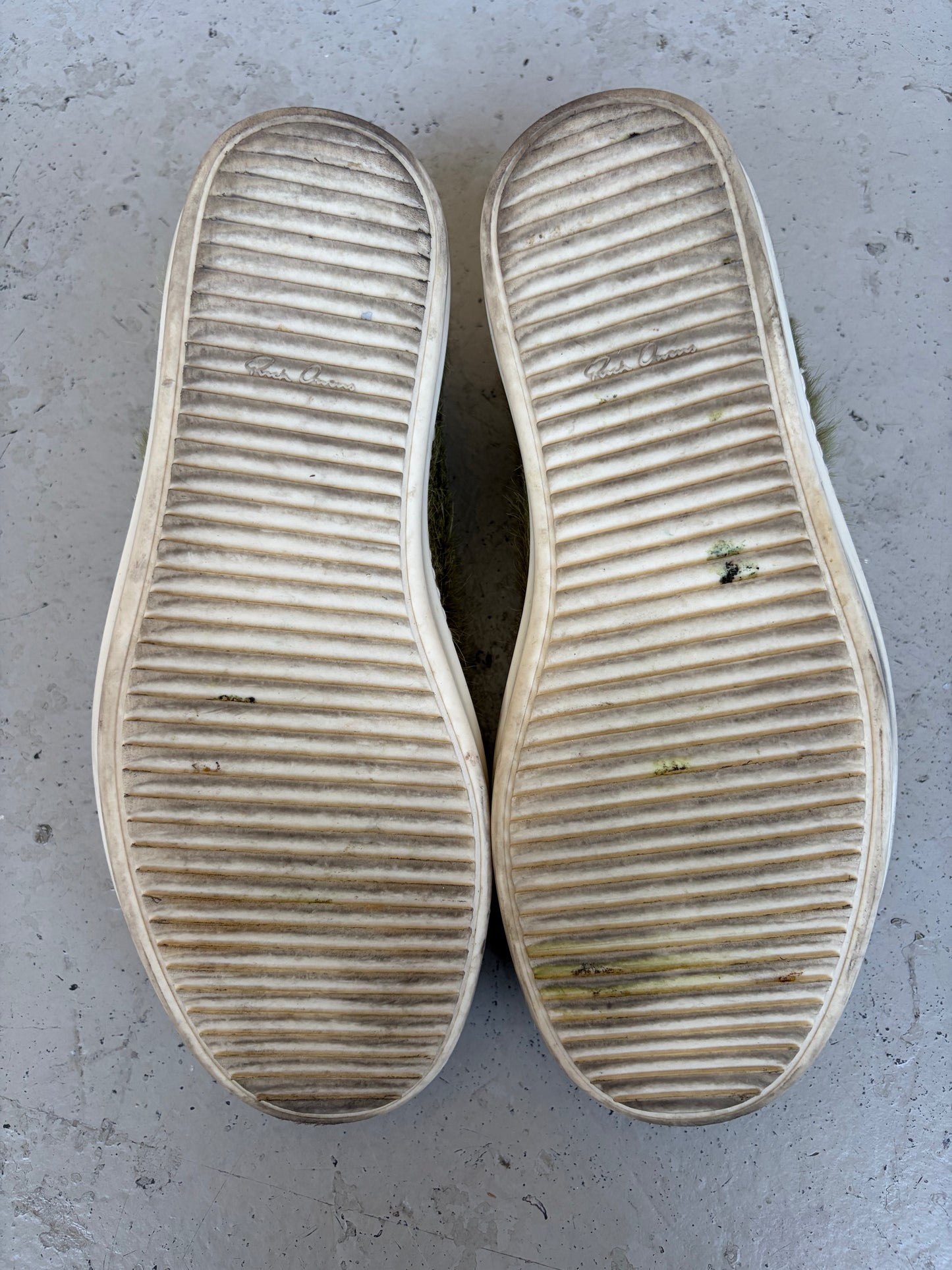 Rick Owens Dirty Acid Ponyhair Vans (44.5)