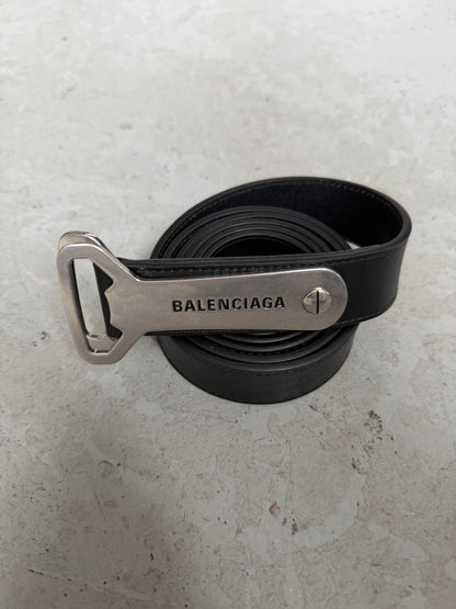Balenciaga Bottle Opener Leather Belt (OS)