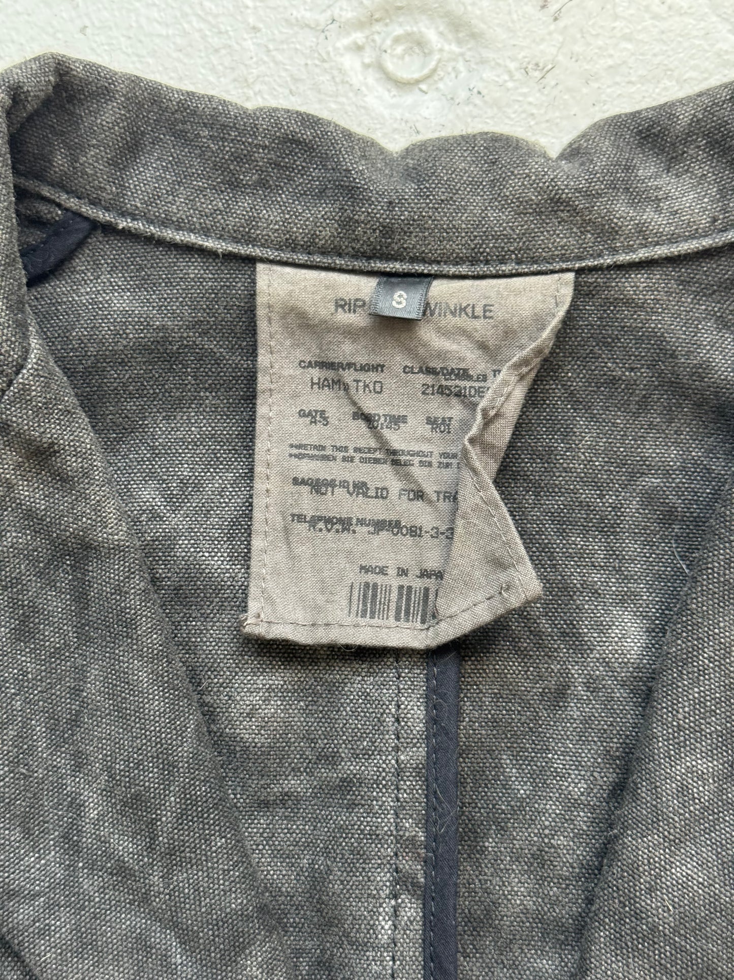 RIPVANWINKLE Stone Wash Blazer (S)
