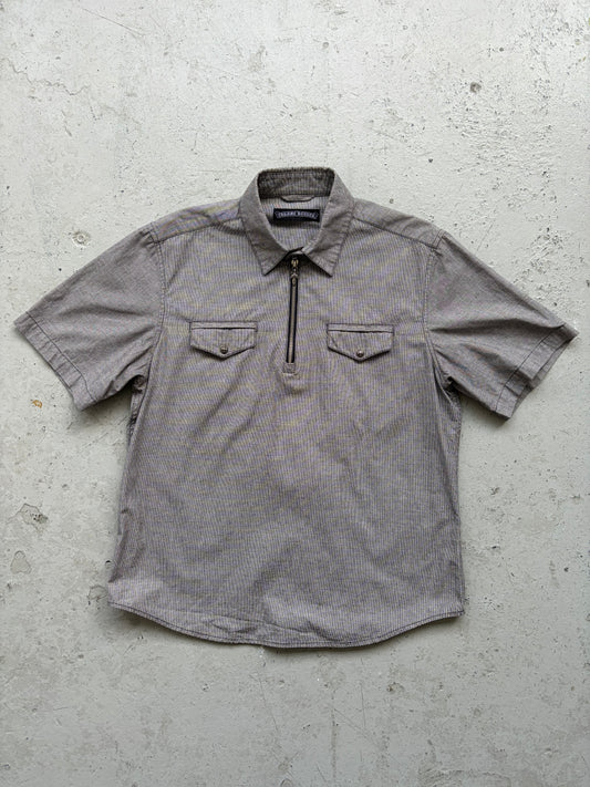 Chrome Hearts Quarter Zip Grey Short Sleeve  (M)