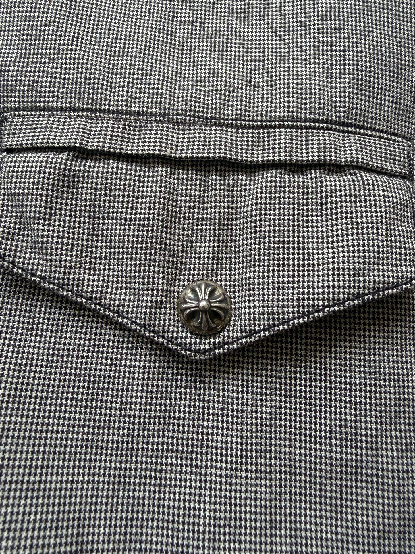 Chrome Hearts Quarter Zip Grey Short Sleeve  (M)