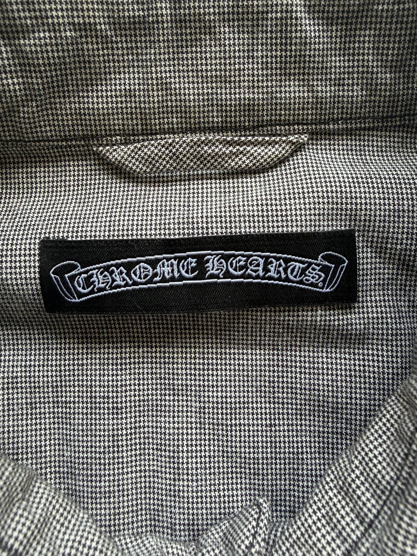 Chrome Hearts Quarter Zip Grey Short Sleeve  (M)