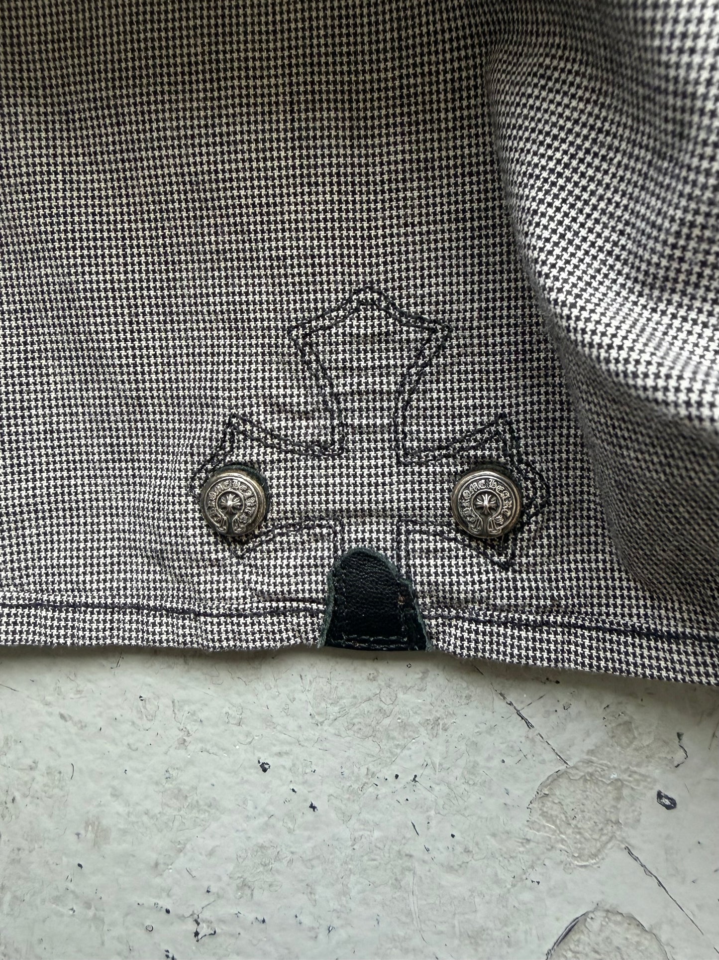 Chrome Hearts Quarter Zip Grey Short Sleeve  (M)