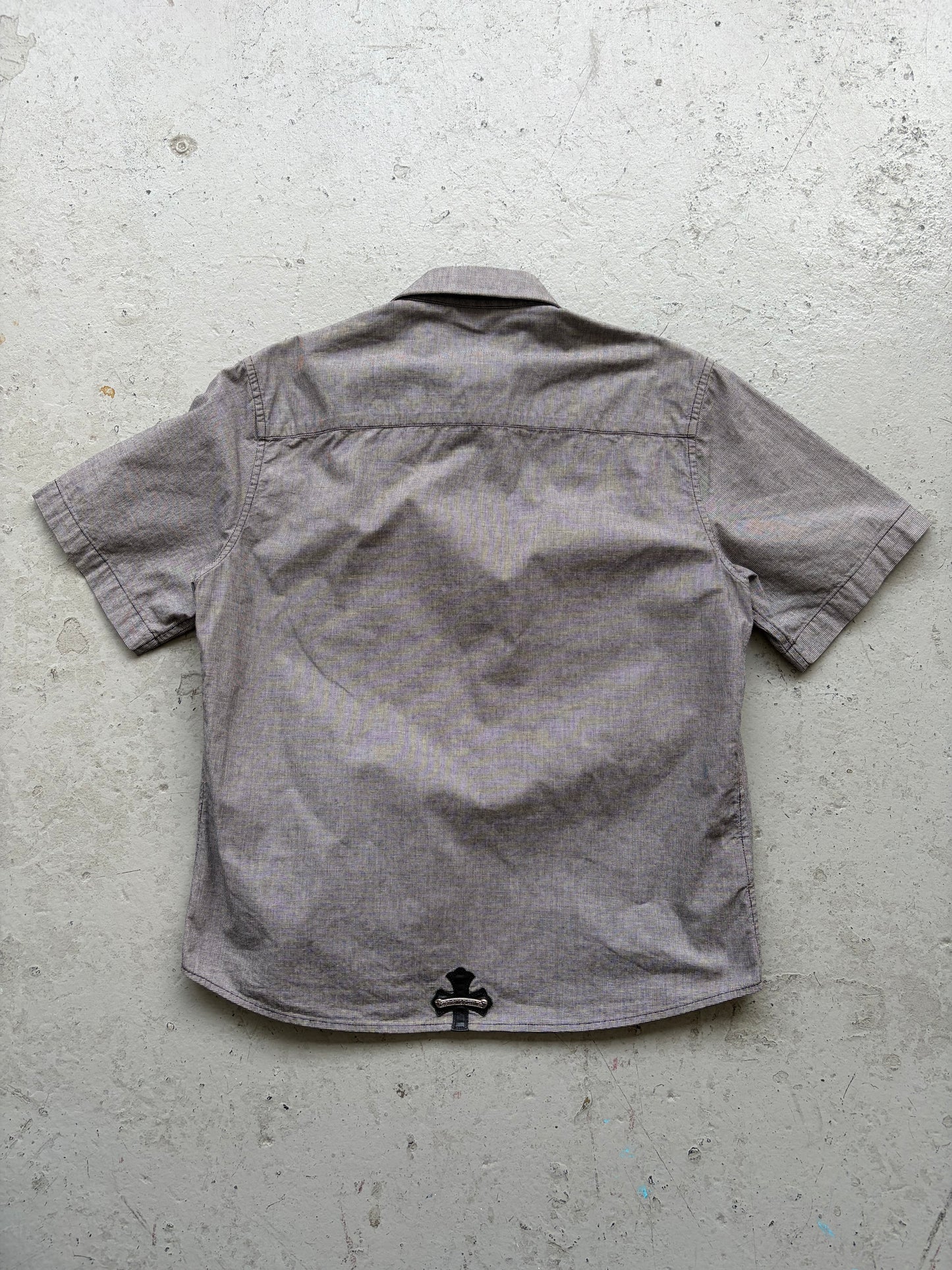 Chrome Hearts Quarter Zip Grey Short Sleeve  (M)