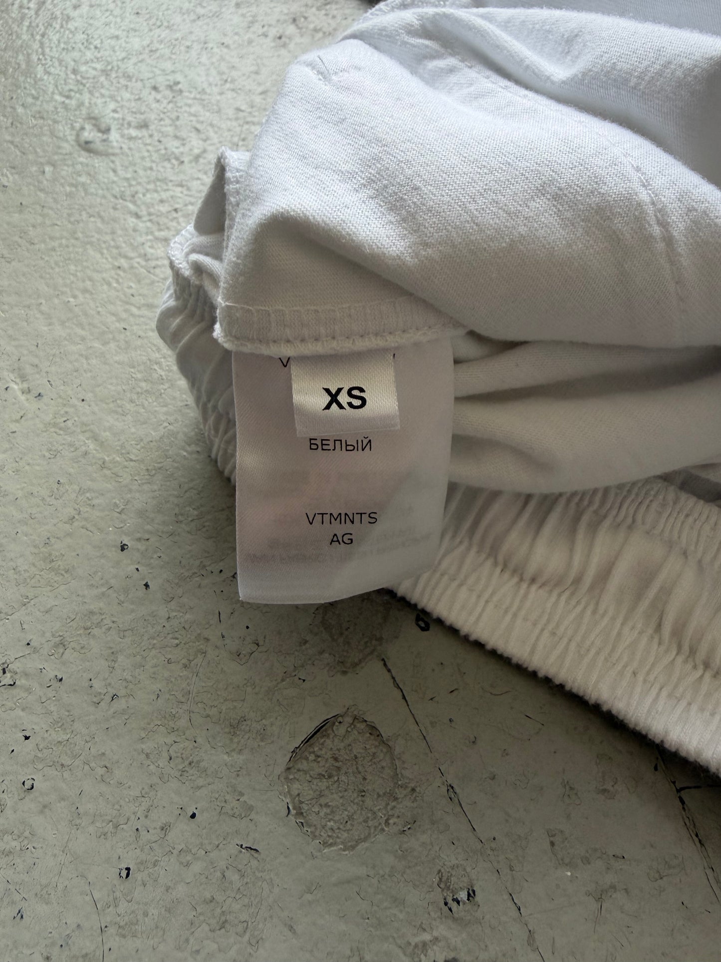 VTMNTS White Barcode Shorts (XS)