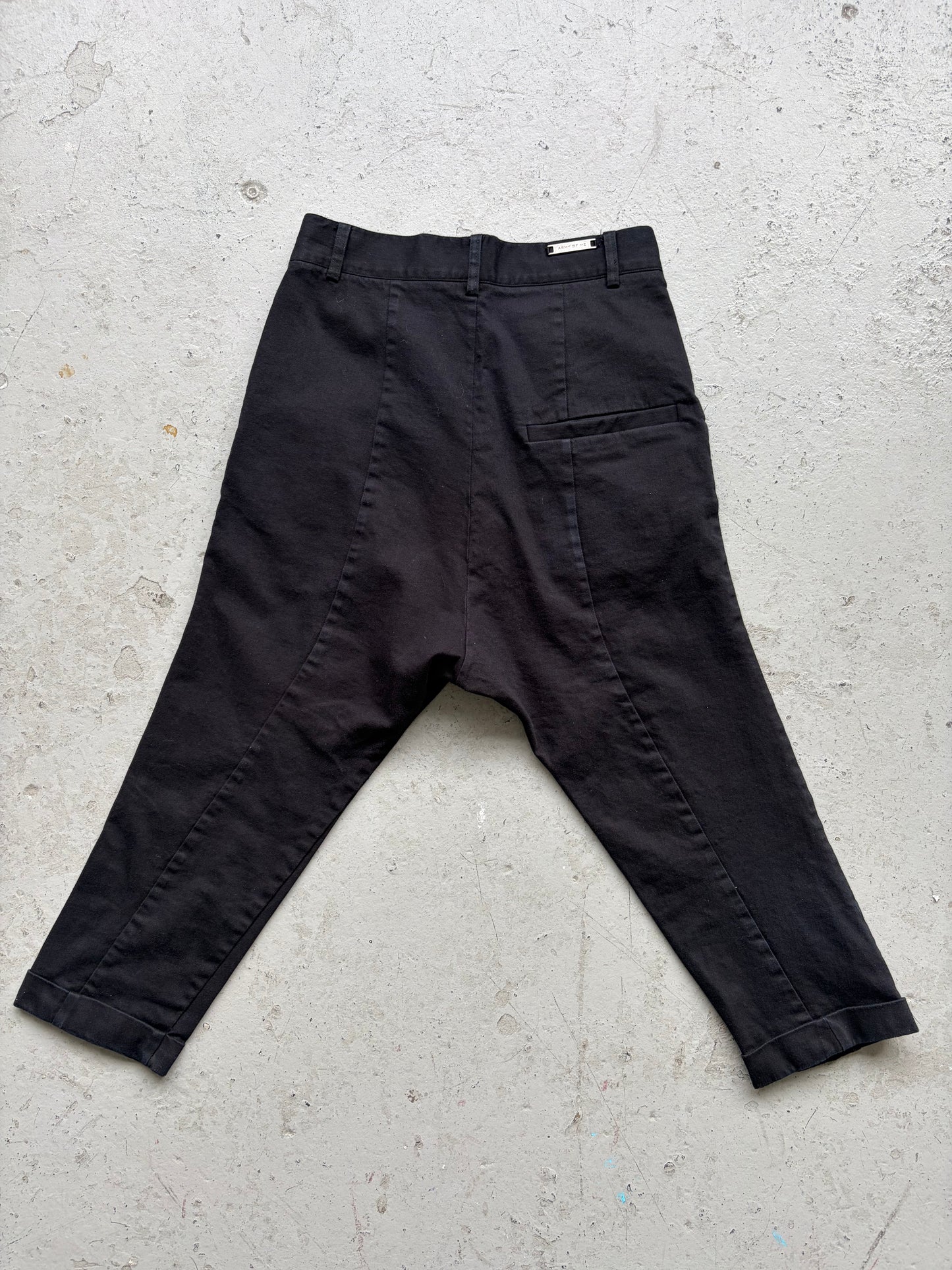 Army Of Me Drop Crotch Paneled Cropped Trousers (30)