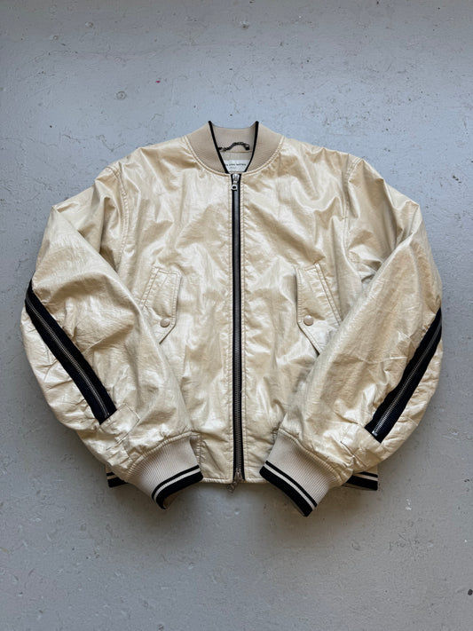 Dries Van Noten White Leather Backzip Jacket (M)