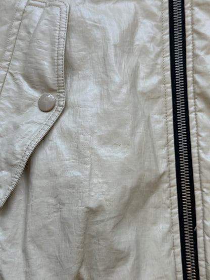 Dries Van Noten White Leather Backzip Jacket (M)