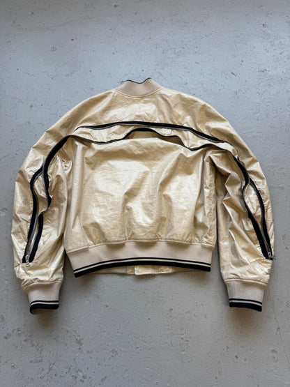 Dries Van Noten White Leather Backzip Jacket (M)