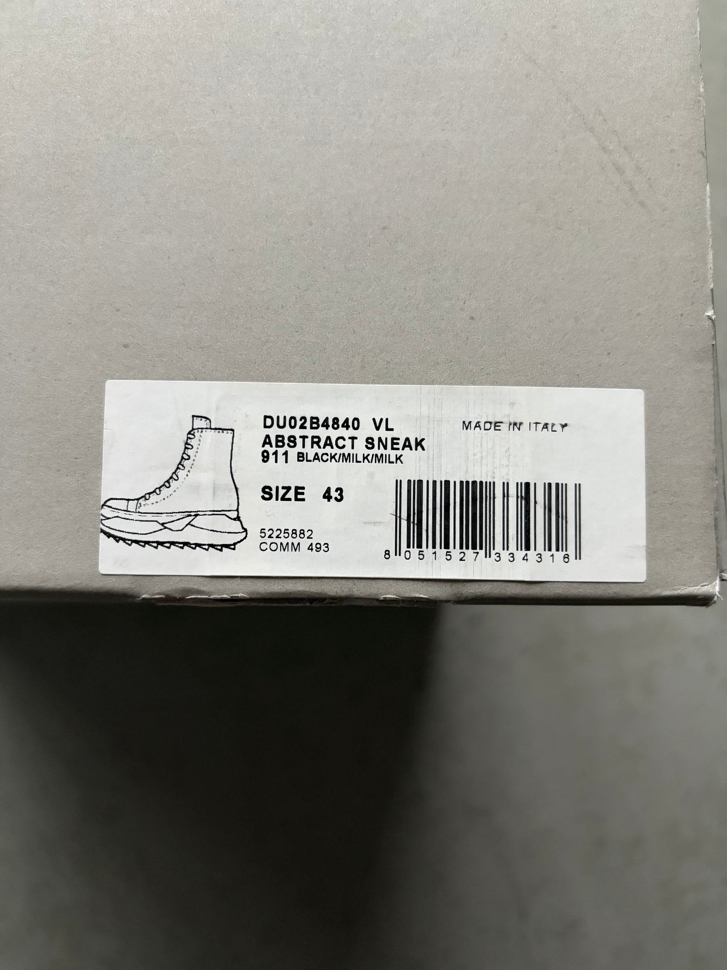 Rick Owens DRKSHDW Black Leather Abstract Ramones (43)