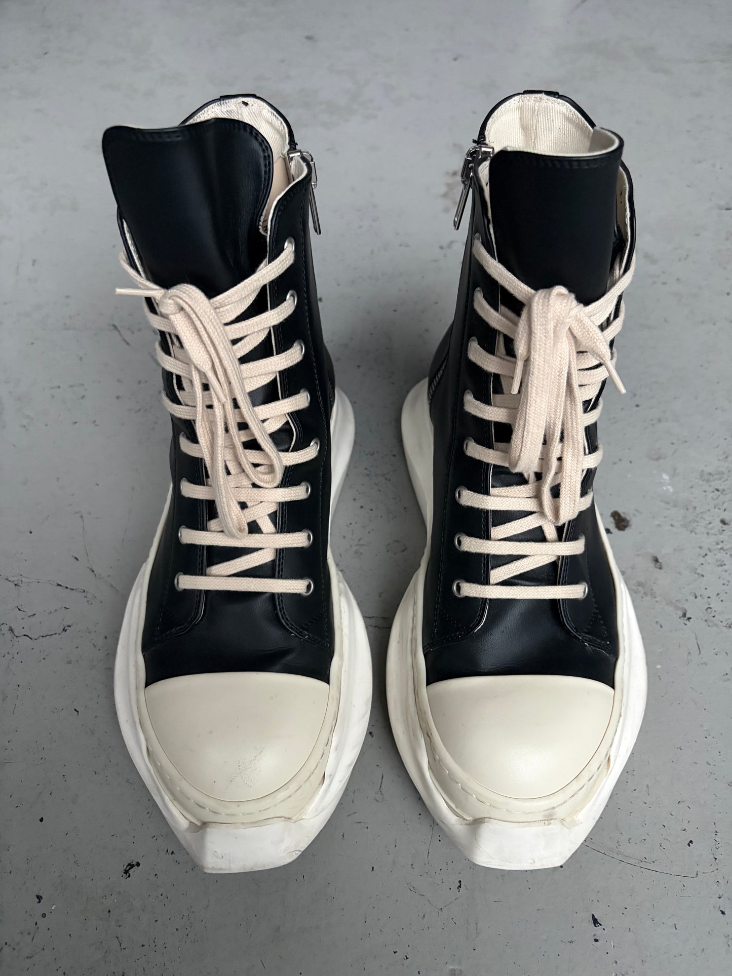 Rick Owens DRKSHDW Black Leather Abstract Ramones (43)