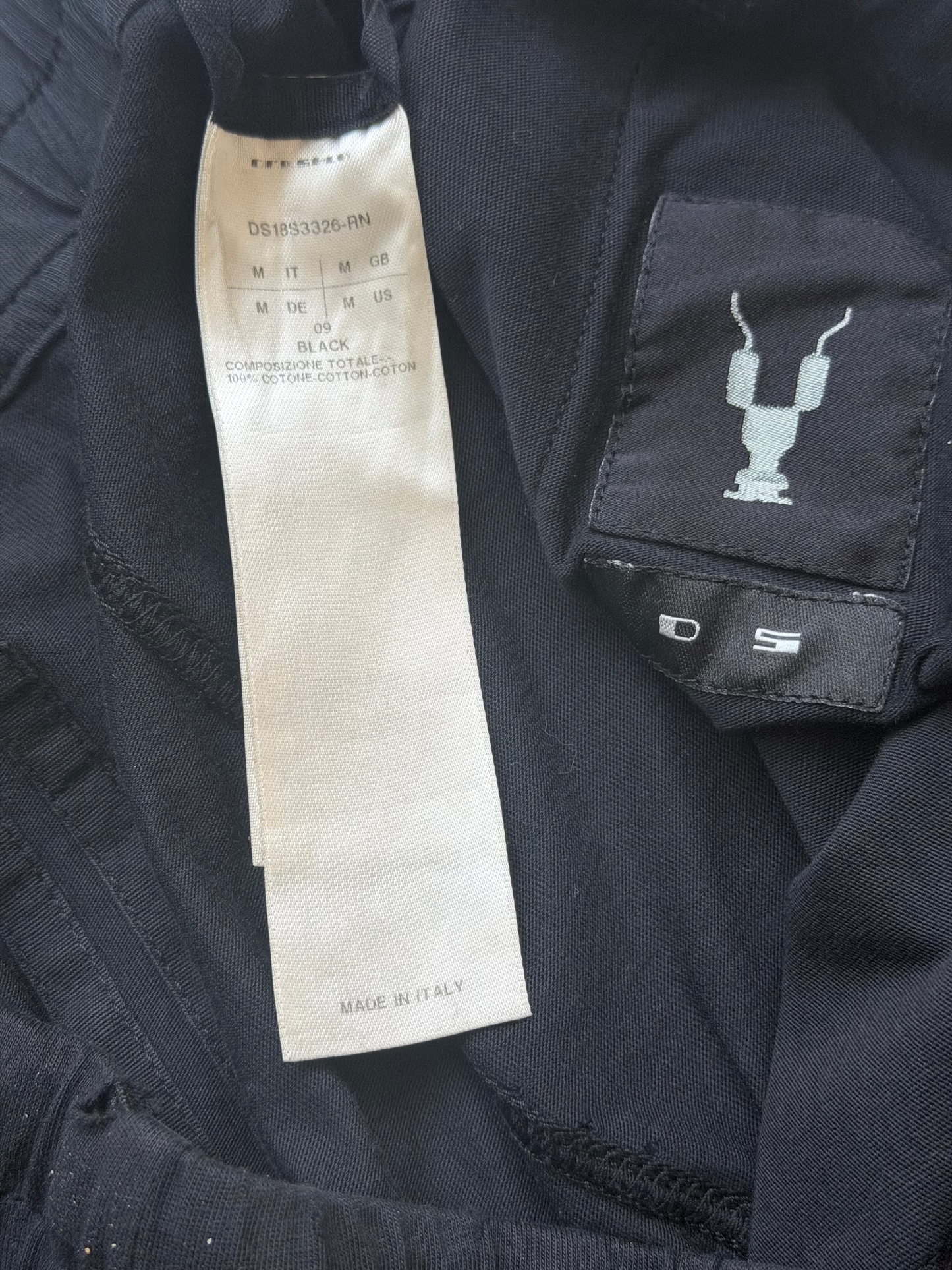 Rick Owens Drkshdw SS18 Black Cotton Capris (M)