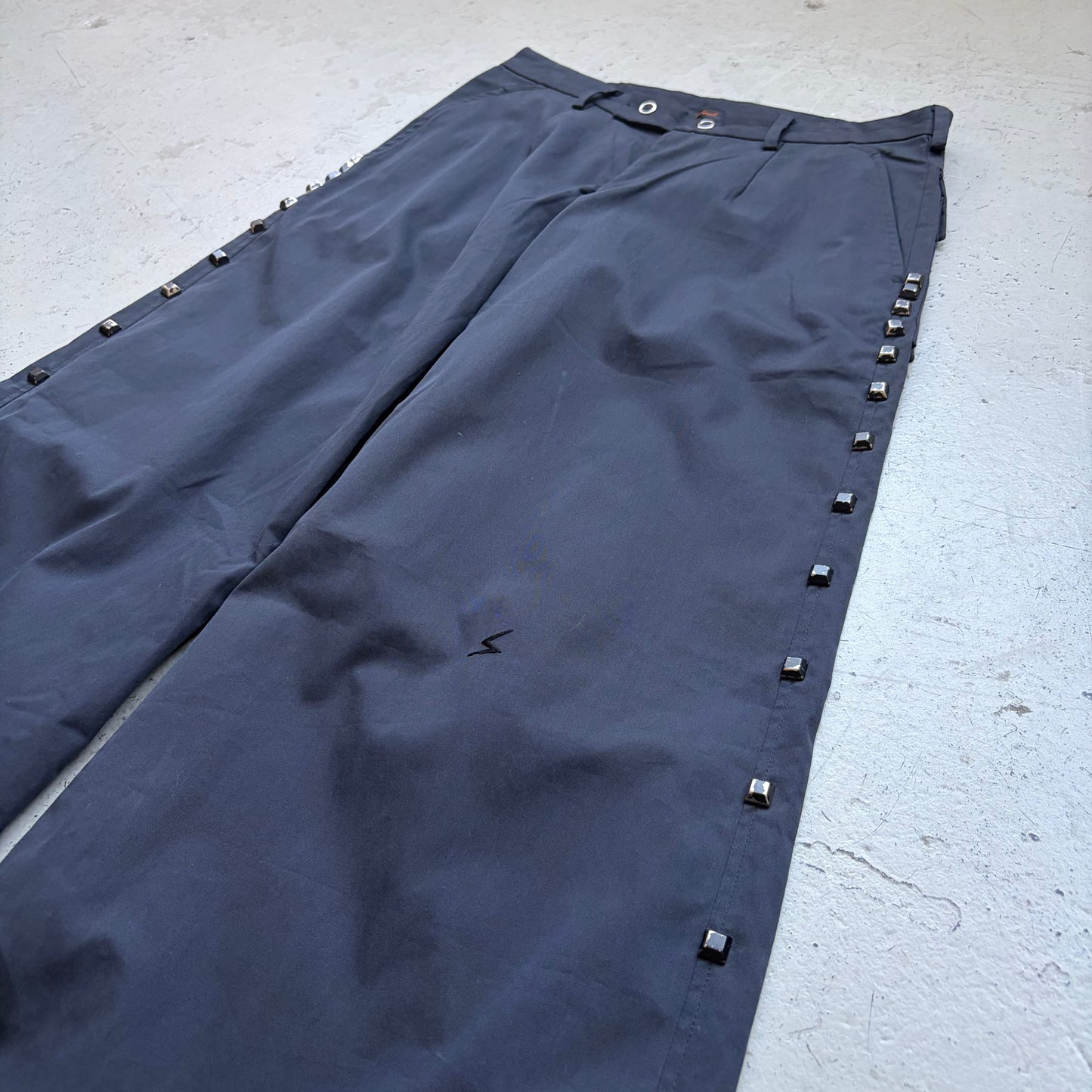 Undercover SS06 Studded Wide Flared Pants (2)