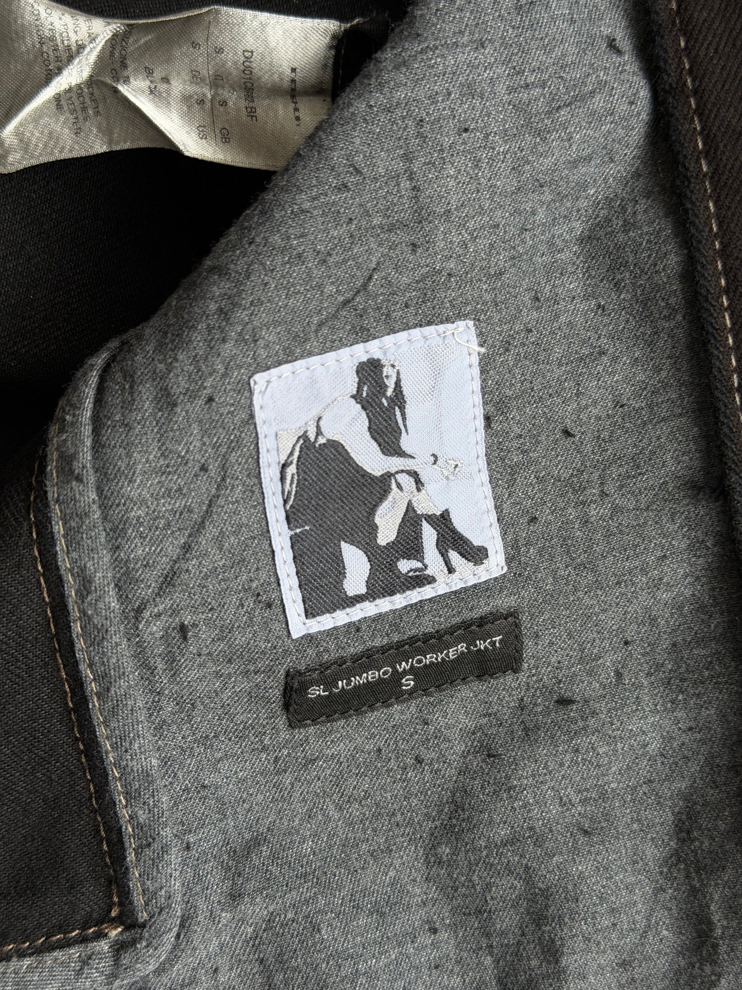 Rick Owens DRKSHDW SS23 Sleeveless Waxed Jumbo Worker Jacket (S)