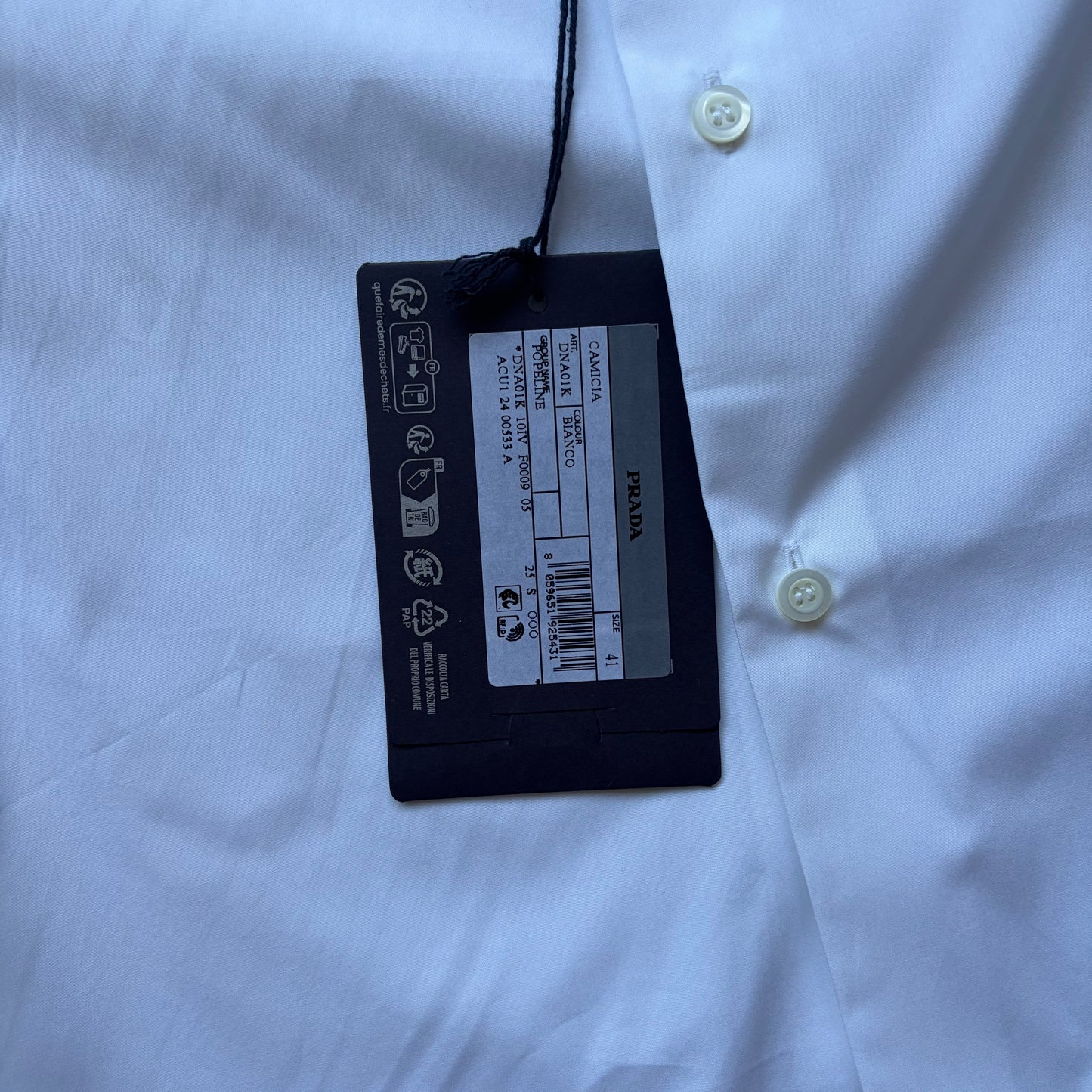 Prada Blanco Button Up Shirt (41)
