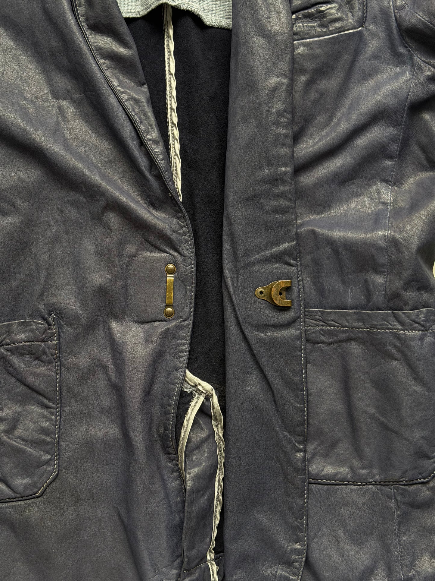 Giorgio Brato Purple Leather Blazer (46)