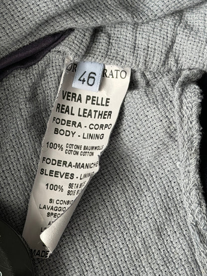 Giorgio Brato Purple Leather Blazer (46)