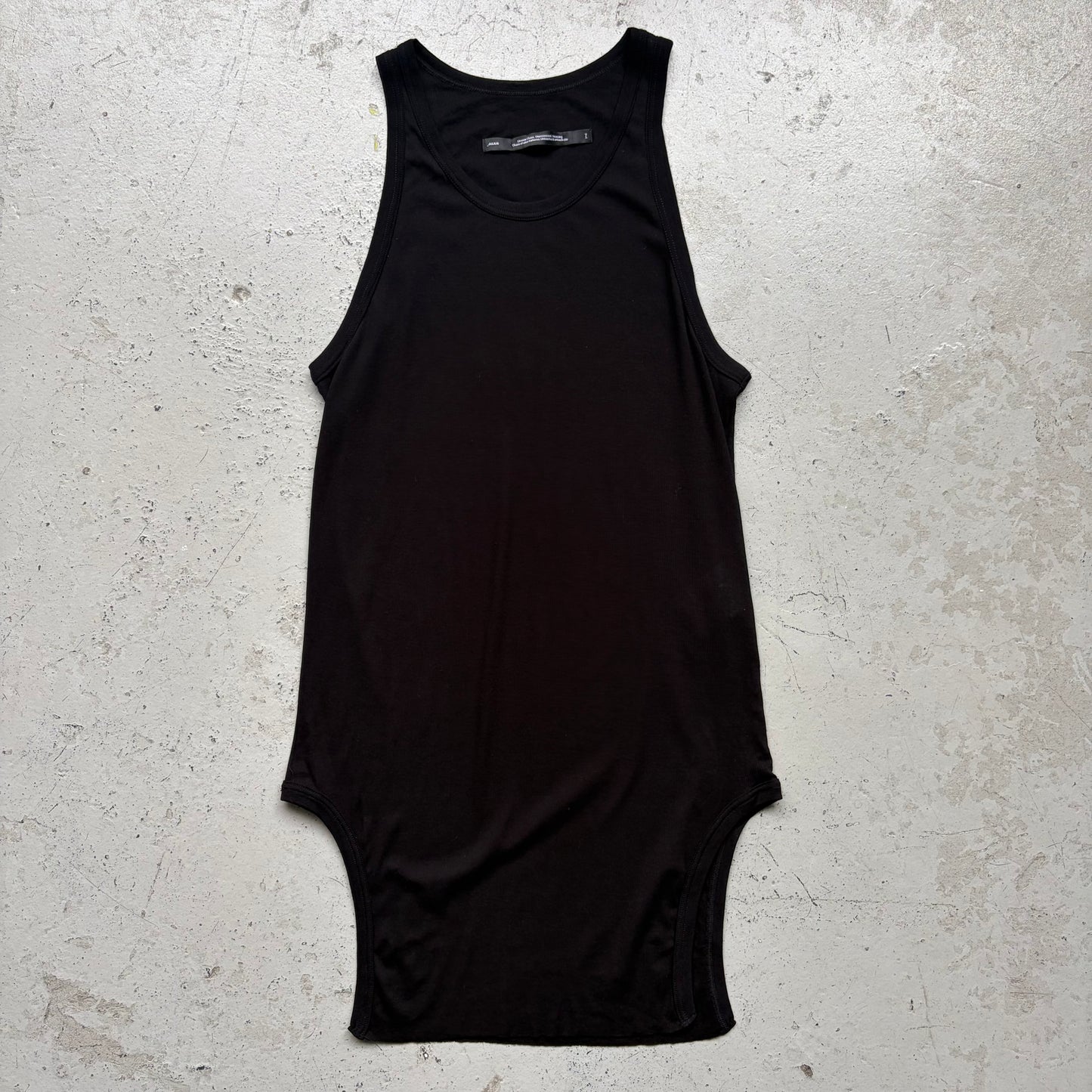 Julius FW24 Cotton Ribbed Black Tank Top (4)