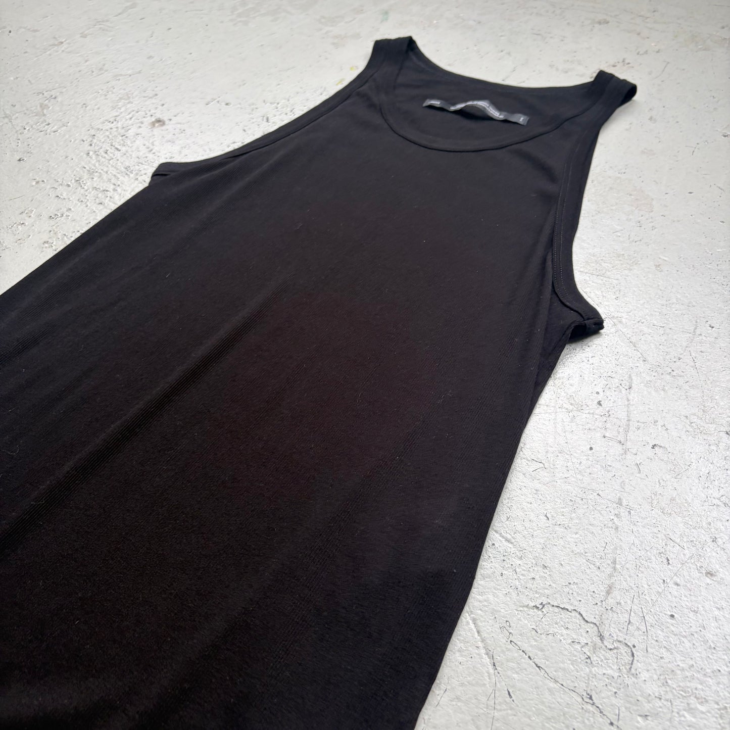 Julius FW24 Cotton Ribbed Black Tank Top (4)
