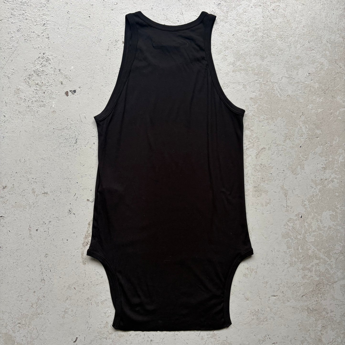 Julius FW24 Cotton Ribbed Black Tank Top (4)