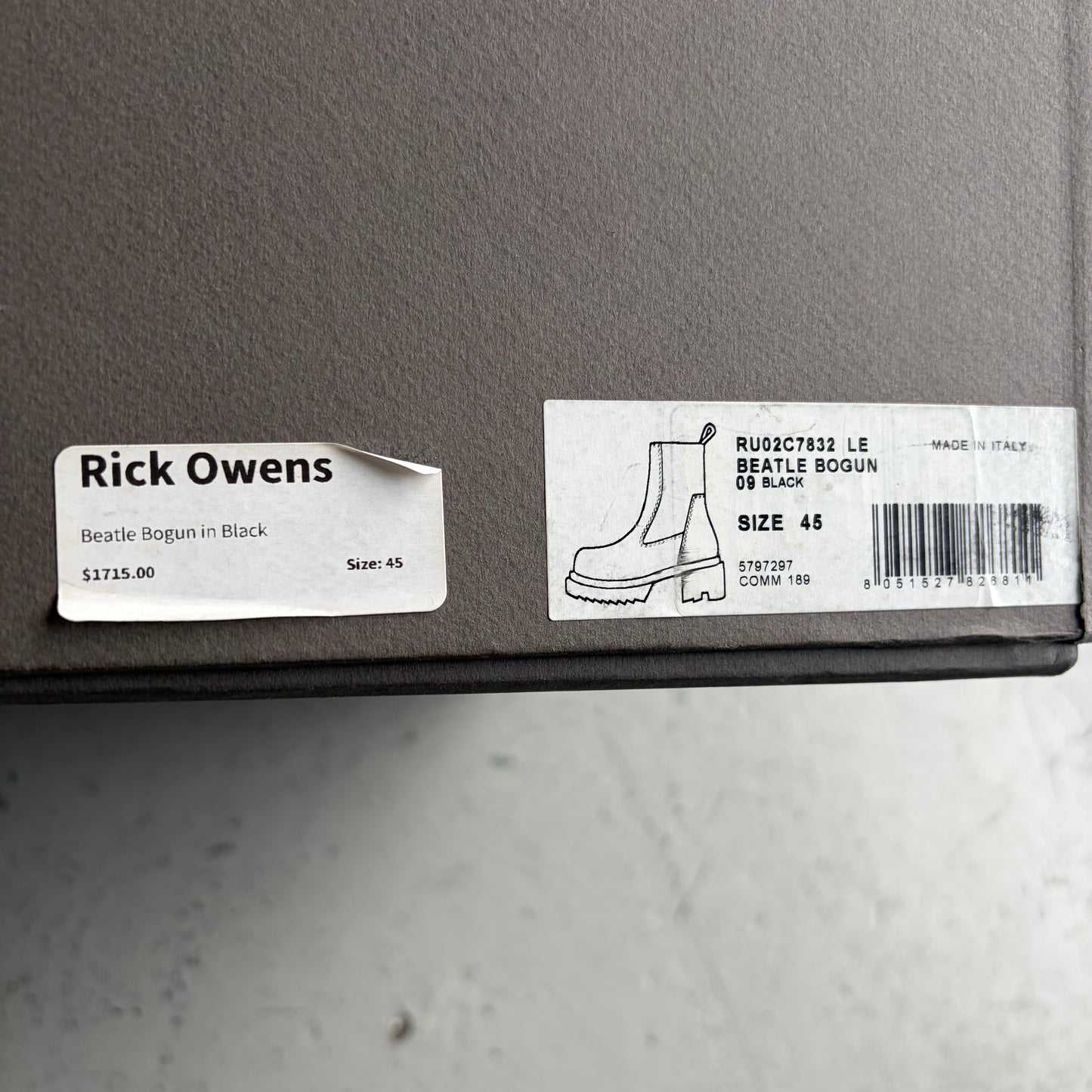 Rick Owens Black Beatle Bogun Boots (45)