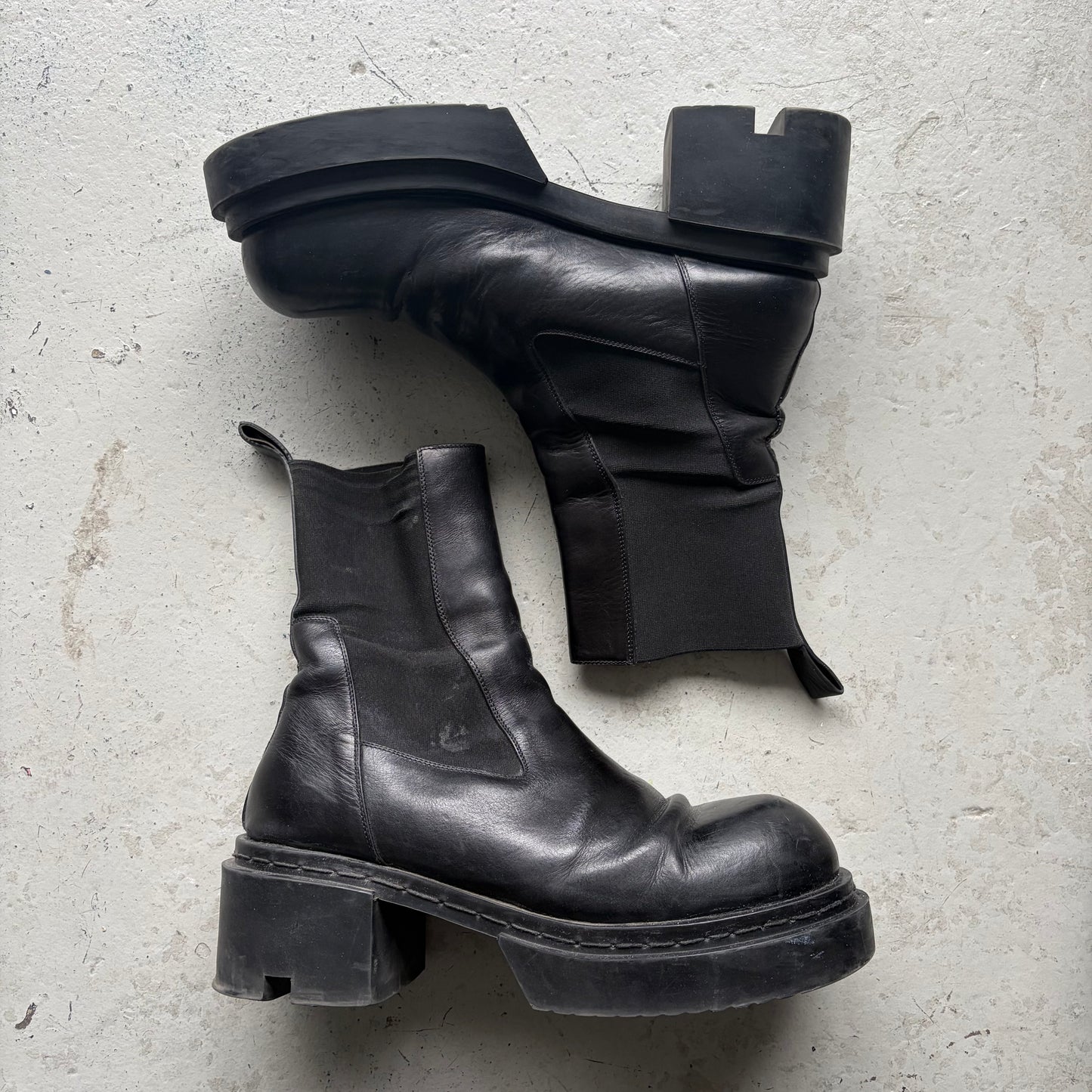 Rick Owens Black Beatle Bogun Boots (45)