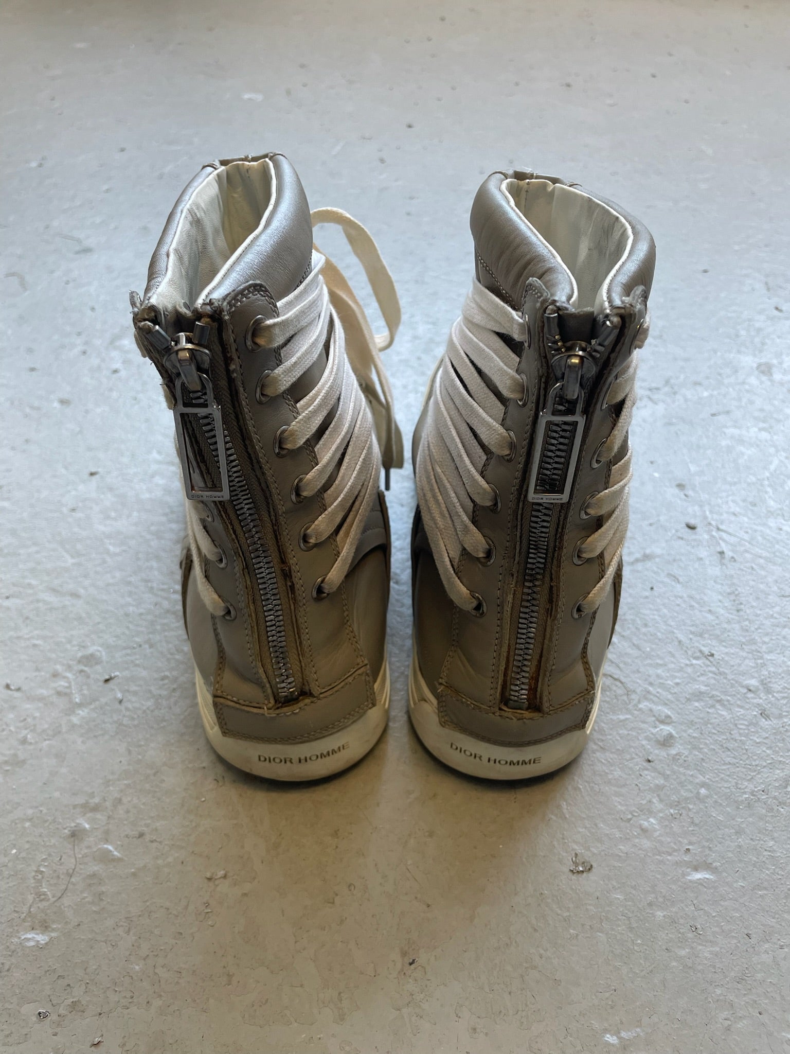 Dior Homme Kris Van Assche FW2010 Laced Zip Up Sneakers (42.5