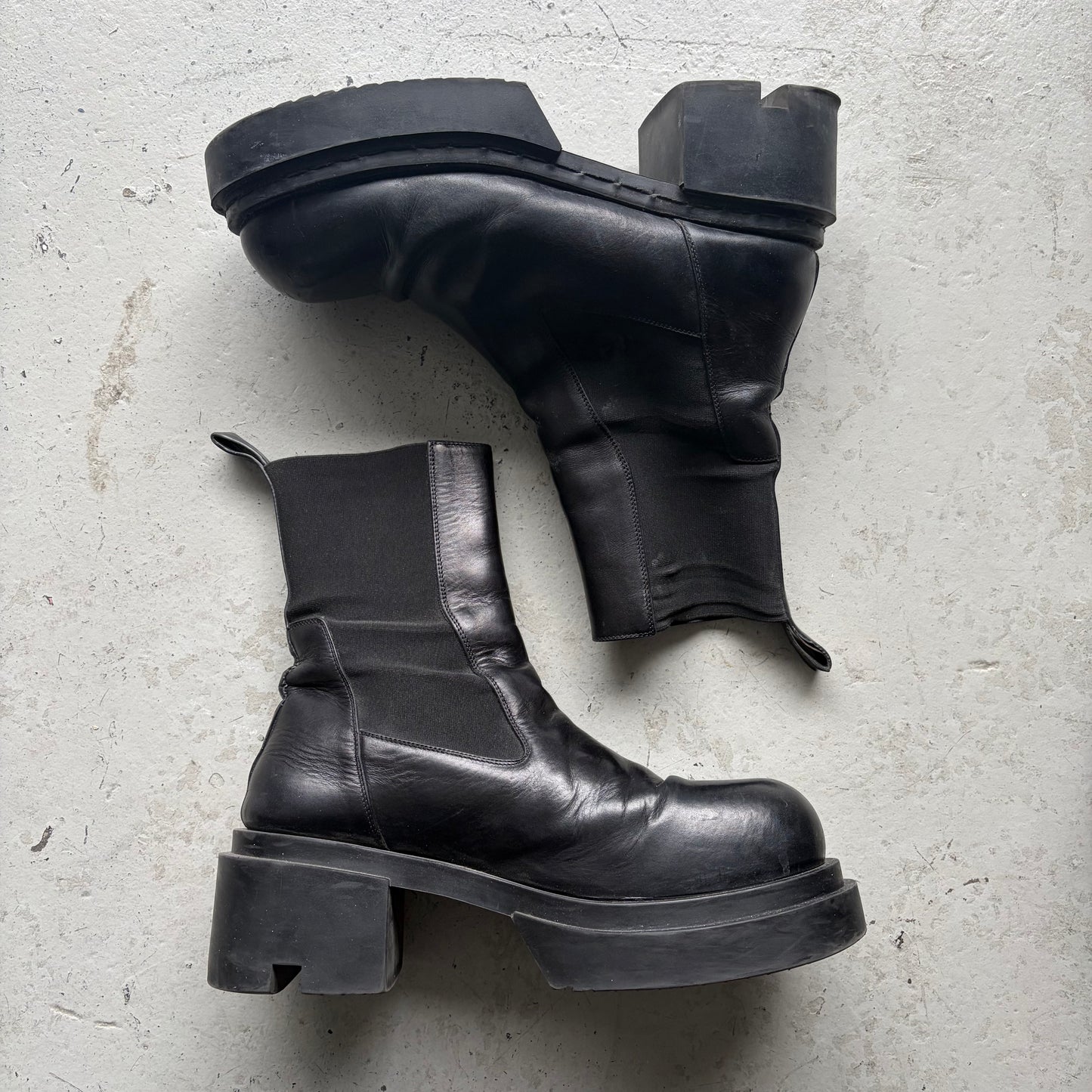 Rick Owens Black Beatle Bogun Boots (45)