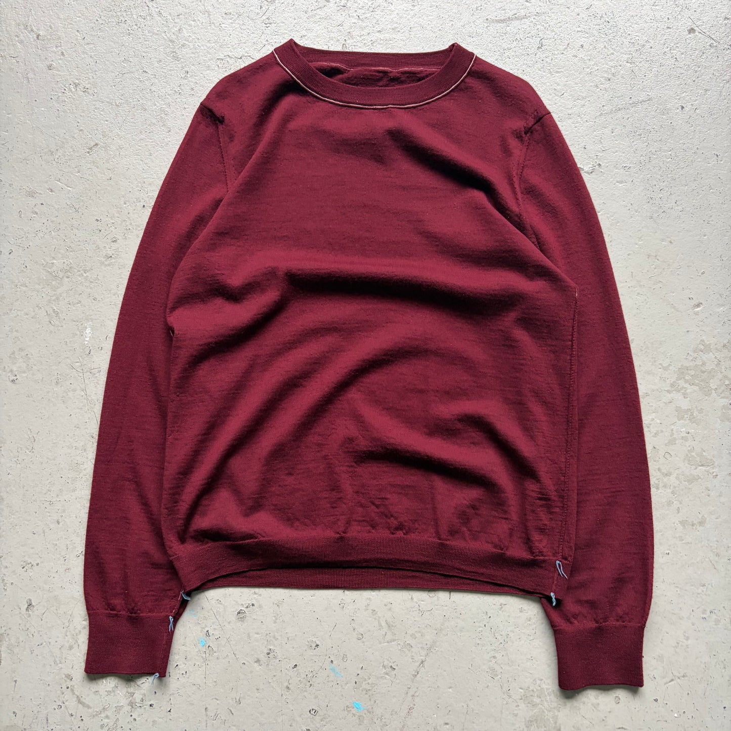 Maison Margiela Work-In-Progress Maroon Wool Sweater (XL)