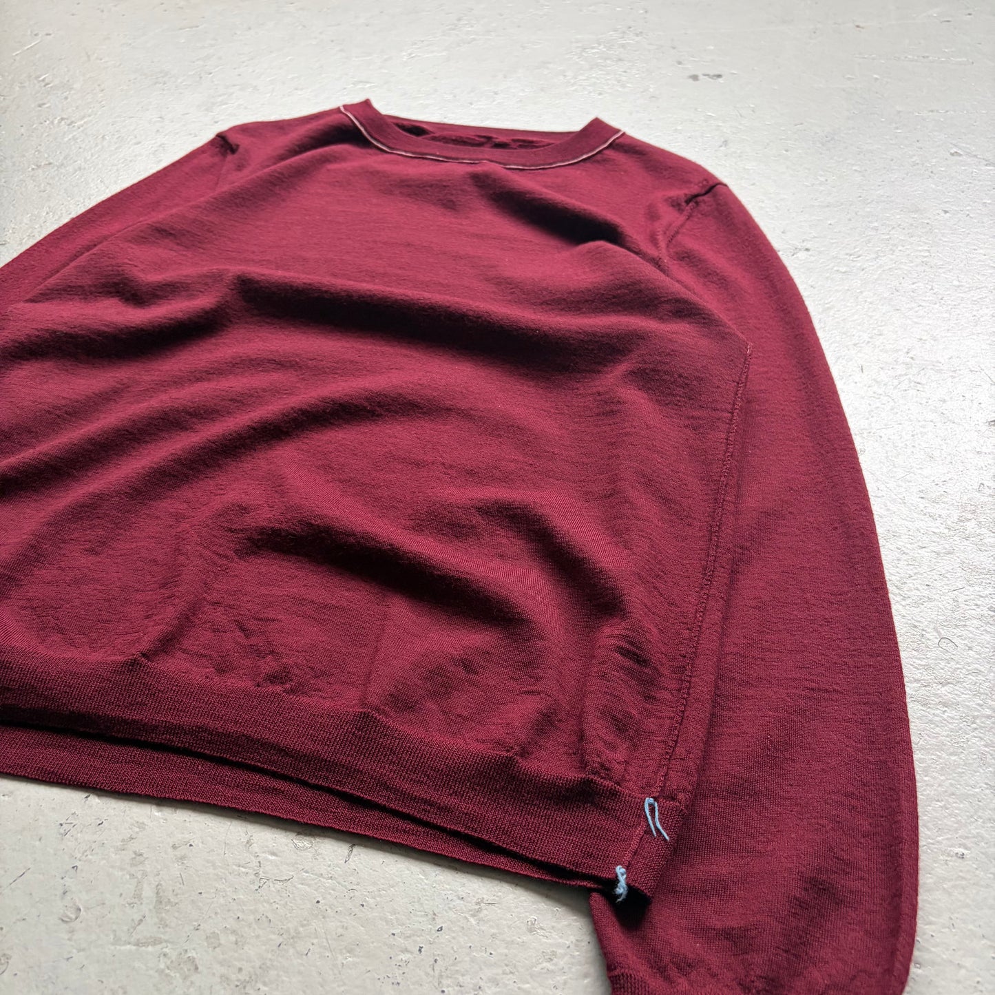Maison Margiela Work-In-Progress Maroon Wool Sweater (XL)