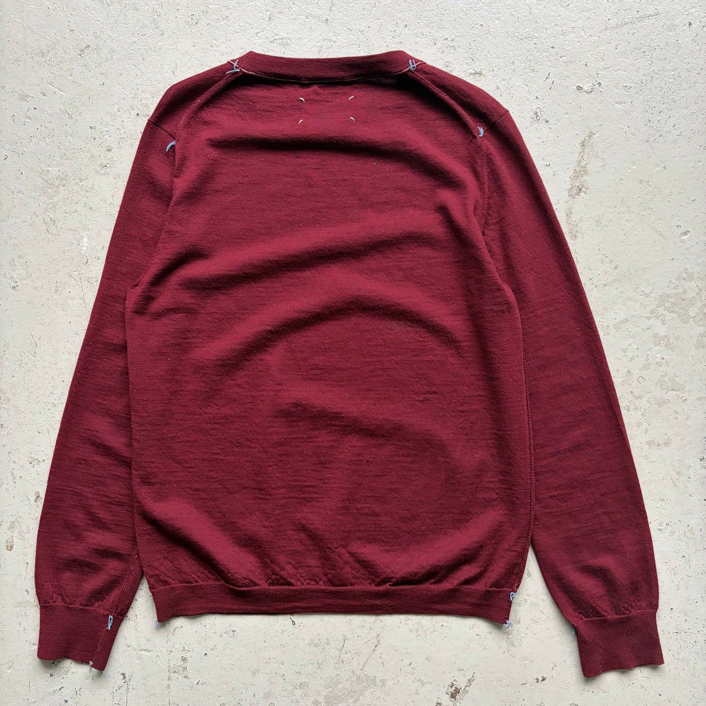 Maison Margiela Work-In-Progress Maroon Wool Sweater (XL)