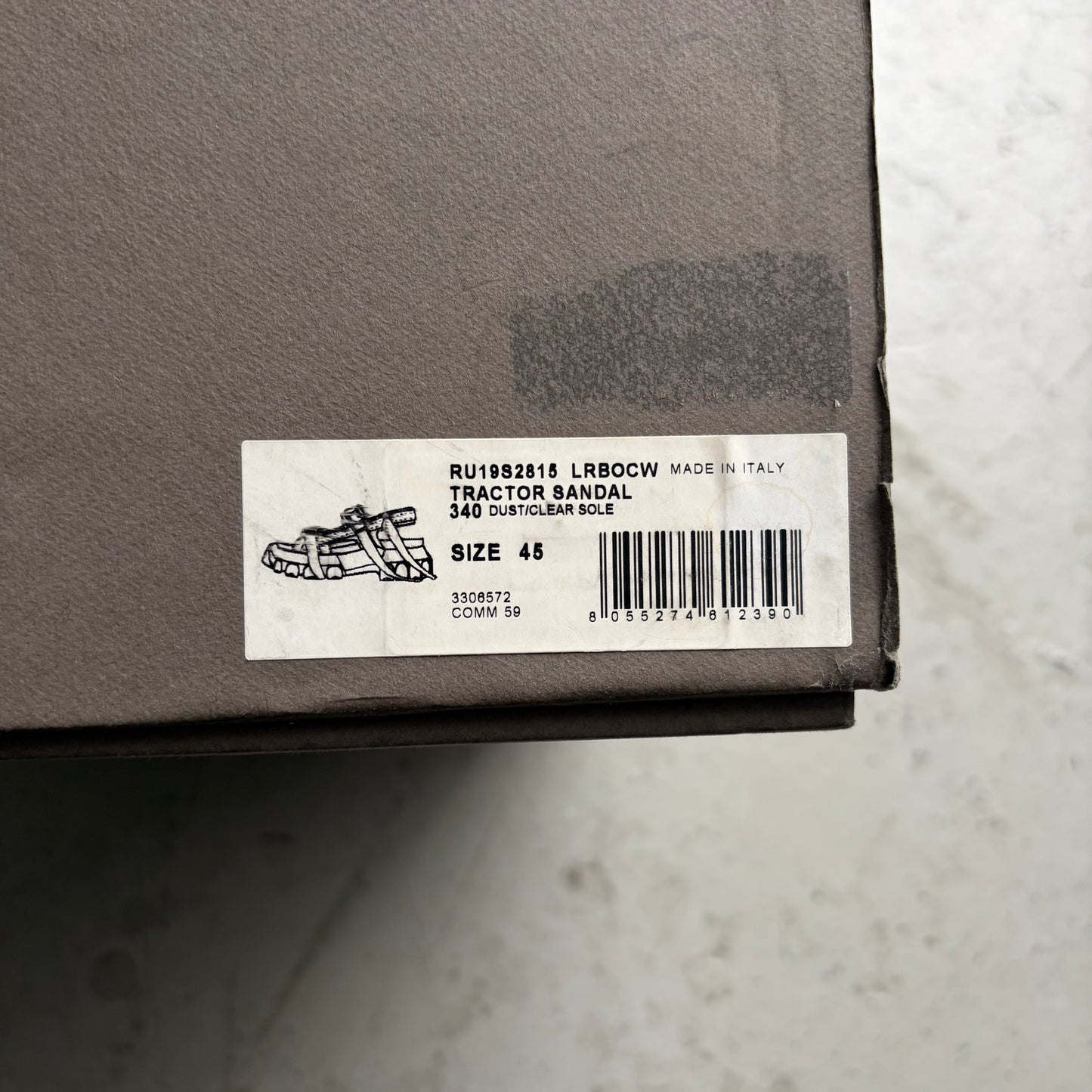 Rick Owens Brown Tractor Sandals (45)