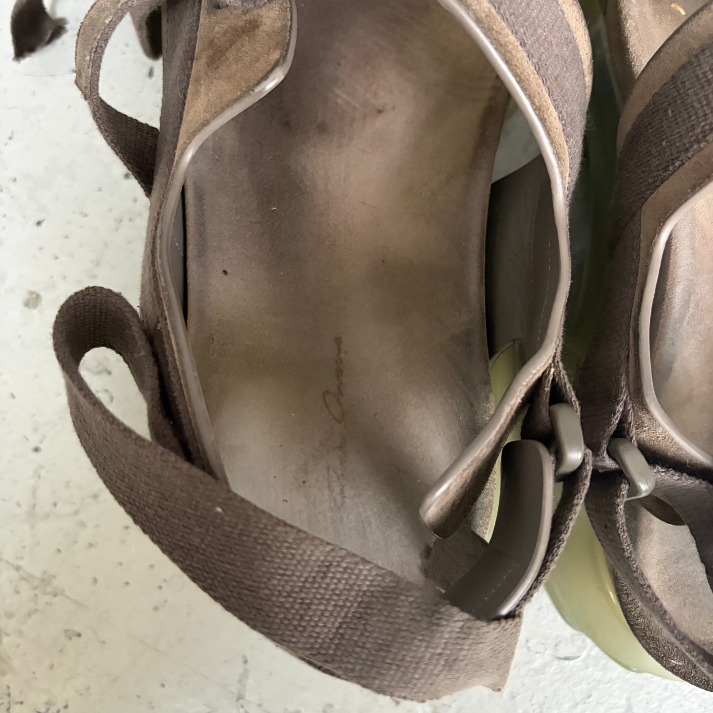 Rick Owens Brown Tractor Sandals (45)