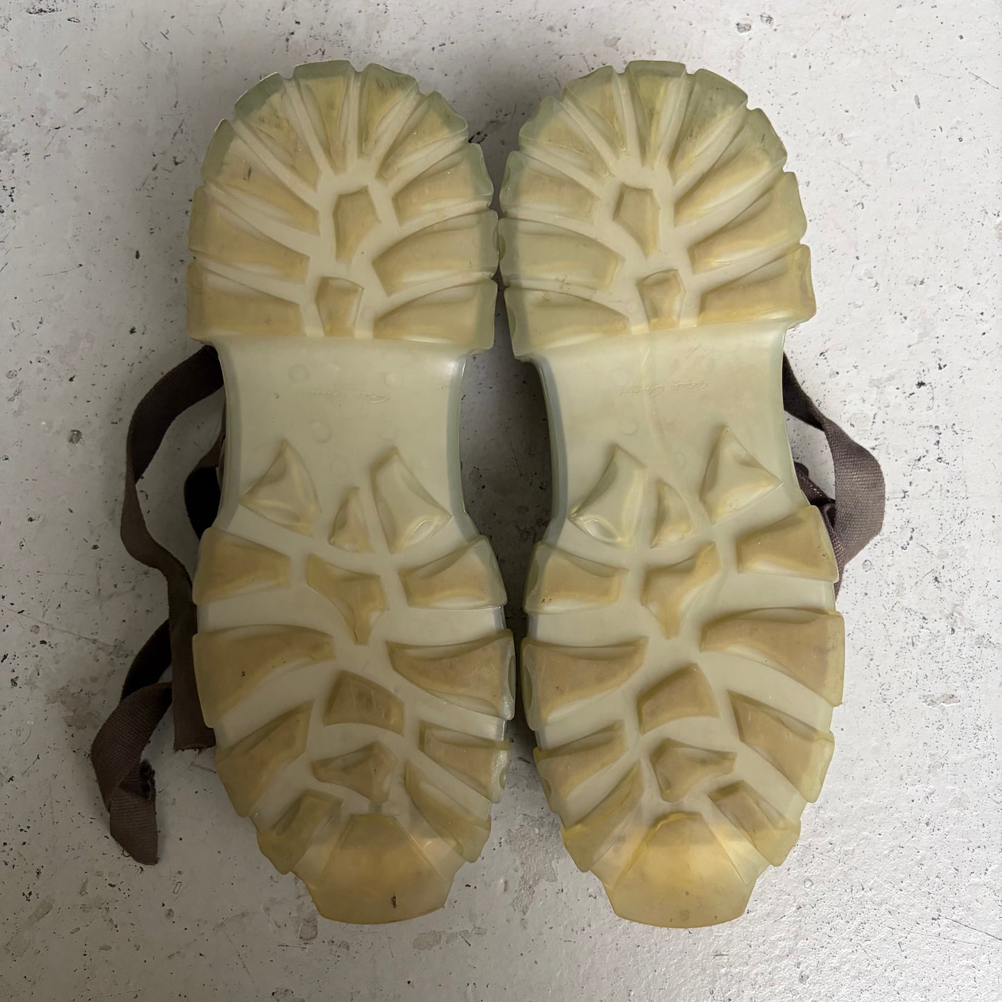 Rick Owens Brown Tractor Sandals (45)