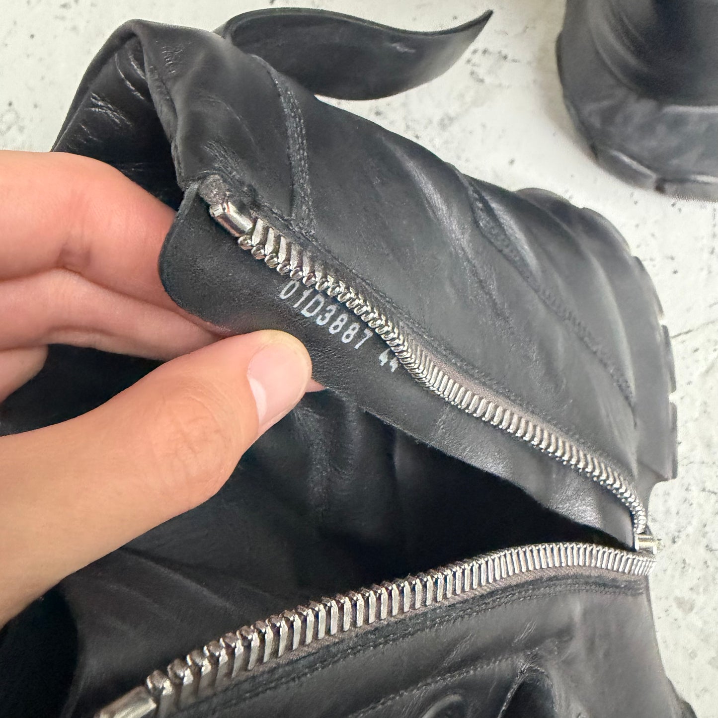 Rick Owens Black Jumbo Laced Laceup Bozo Tractor Boots (44)