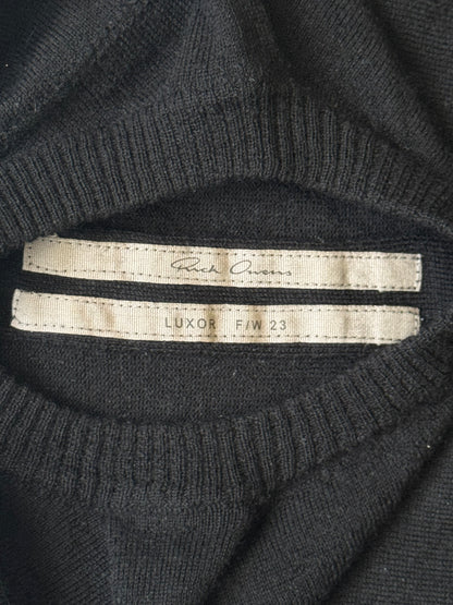 Rick Owens FW23 Luxor Black Cashmere Sweater (OS)