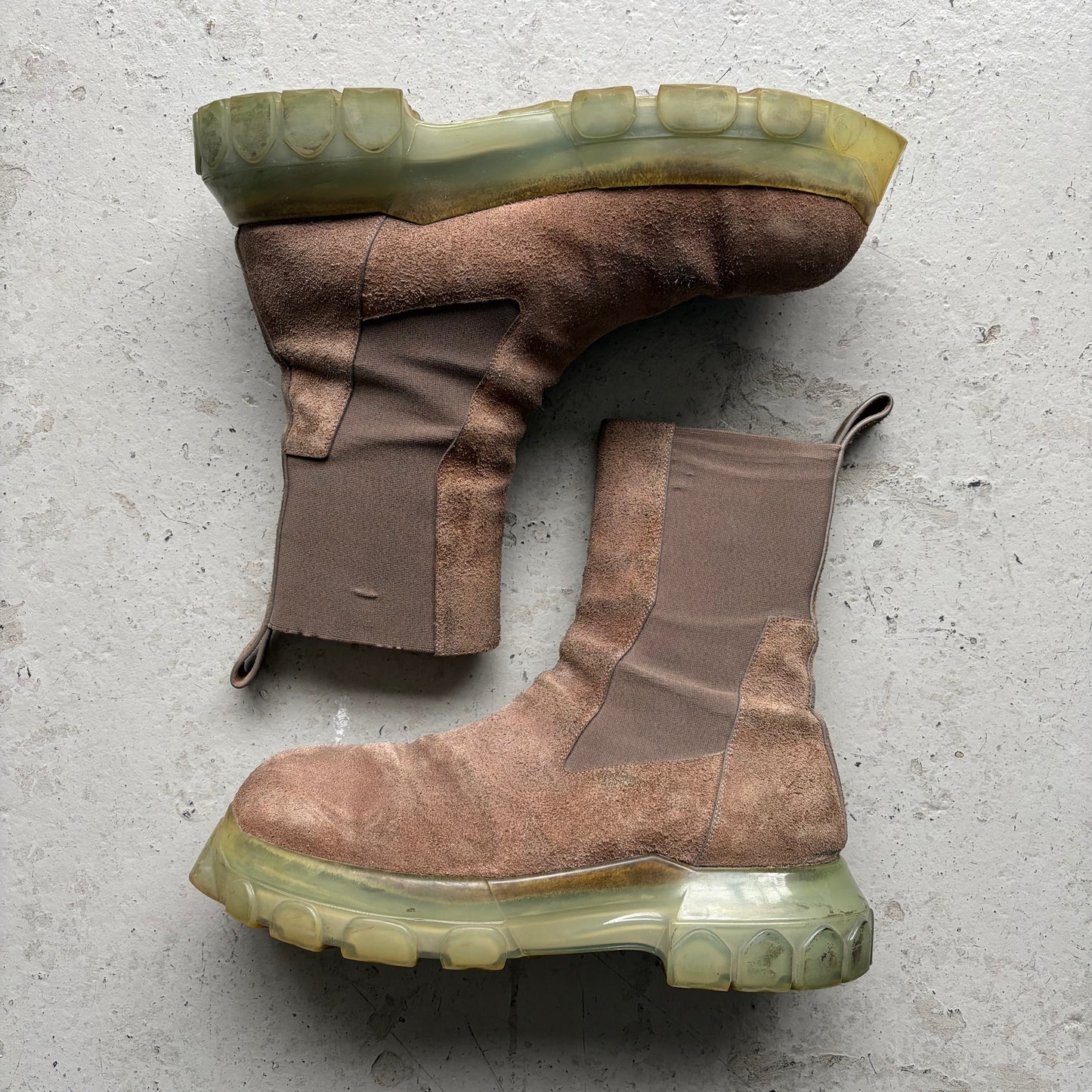 Rick Owens Brown Beatle Bozo Tractor Boots (46)