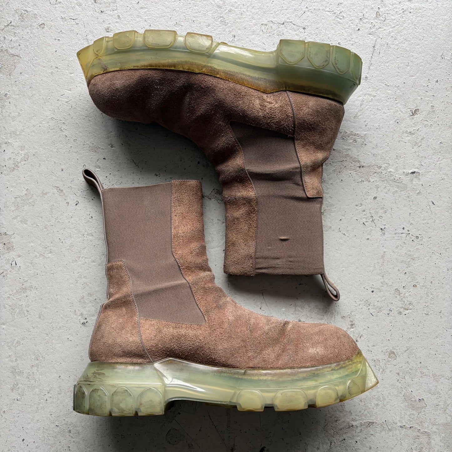Rick Owens Brown Beatle Bozo Tractor Boots (46)
