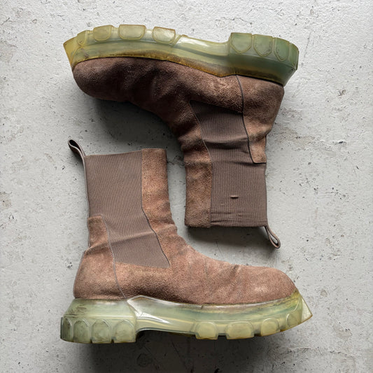 Rick Owens Brown Beatle Bozo Tractor Boots (46)