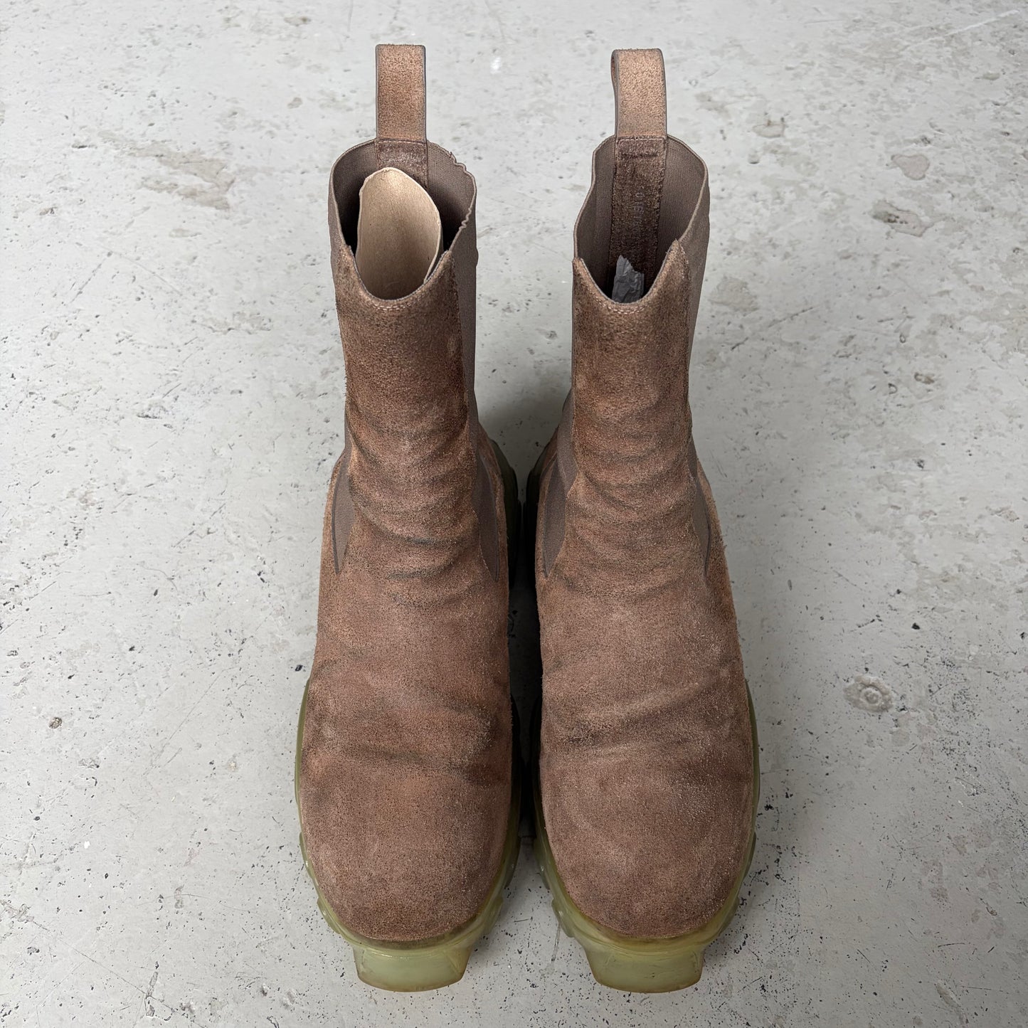 Rick Owens Brown Beatle Bozo Tractor Boots (46)