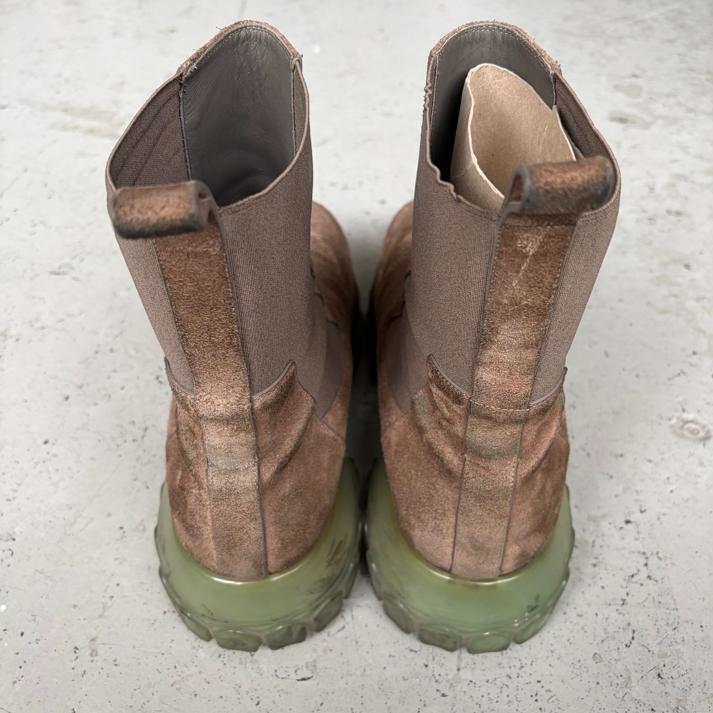 Rick Owens Brown Beatle Bozo Tractor Boots (46)