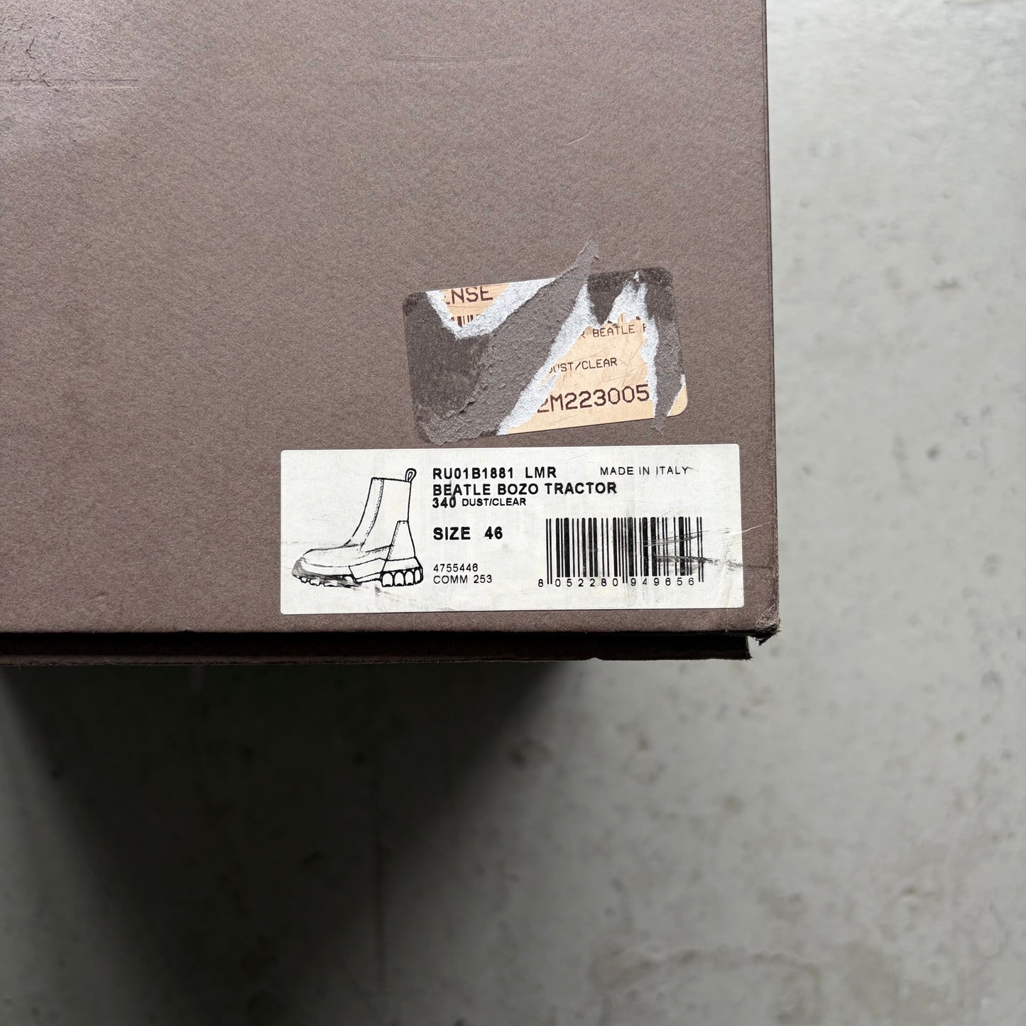 Rick Owens Brown Beatle Bozo Tractor Boots (46)