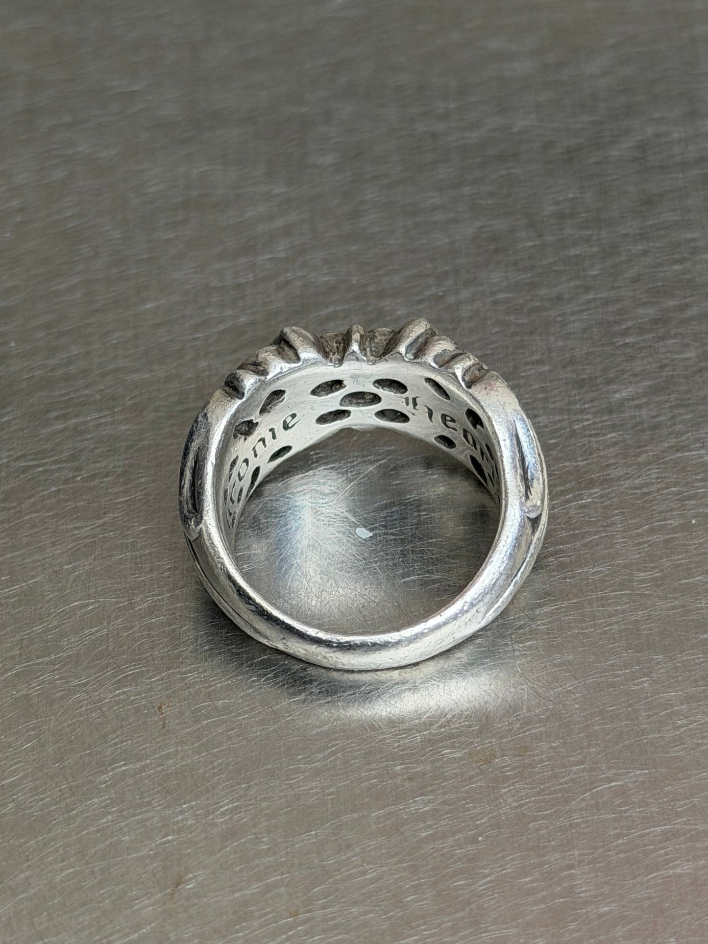 Chrome Hearts K&T Ring With Black Diamond (OS)