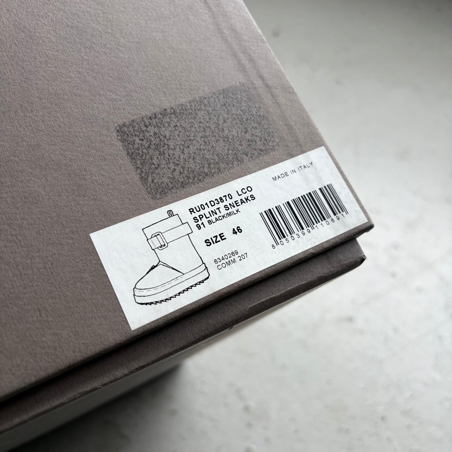 Rick Owens Black Splint Sneakers (46)