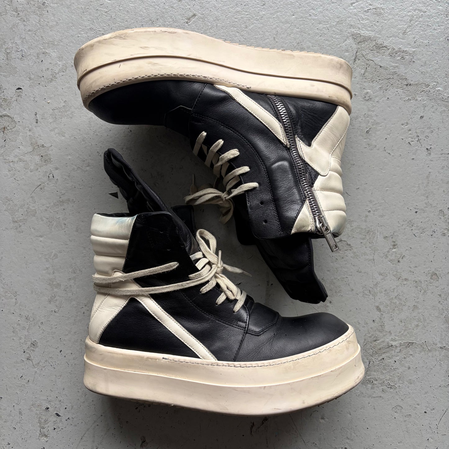 Rick Owens Black Mega Bumber Geobaskets (45)